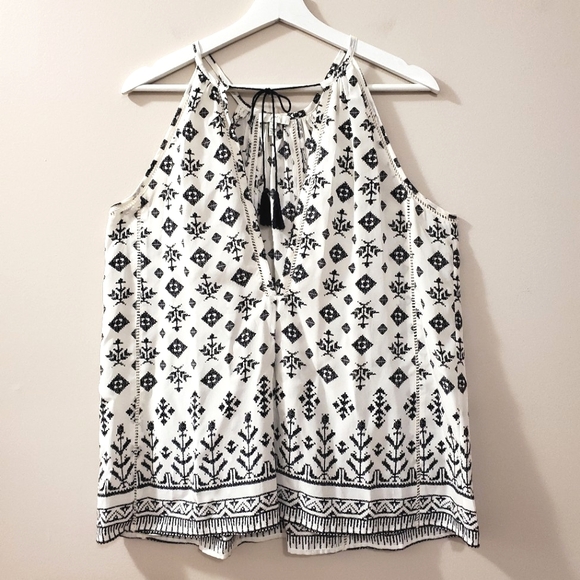 Joie - Eniko 100% Silk Tribal Mix Print Blouse - Size L - Picture 4 of 9